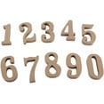 thumbnail image 3 of 10 Pieces Wood Number 0-9 Unpainted Clock Table Home DIY Painting Cutouts Vintage Style Mini Puzzles Blocks Unpainted Clock Decoration Party, 3 of 9