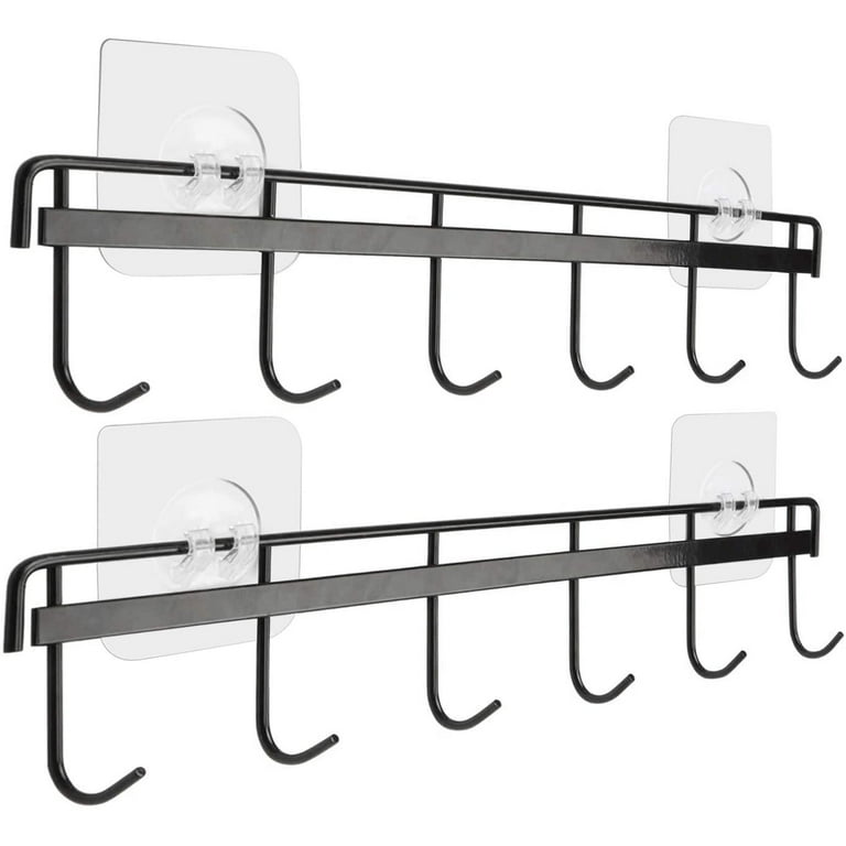 Stainless Steel Hanging Type Under Shelf 6 Hook Hanger