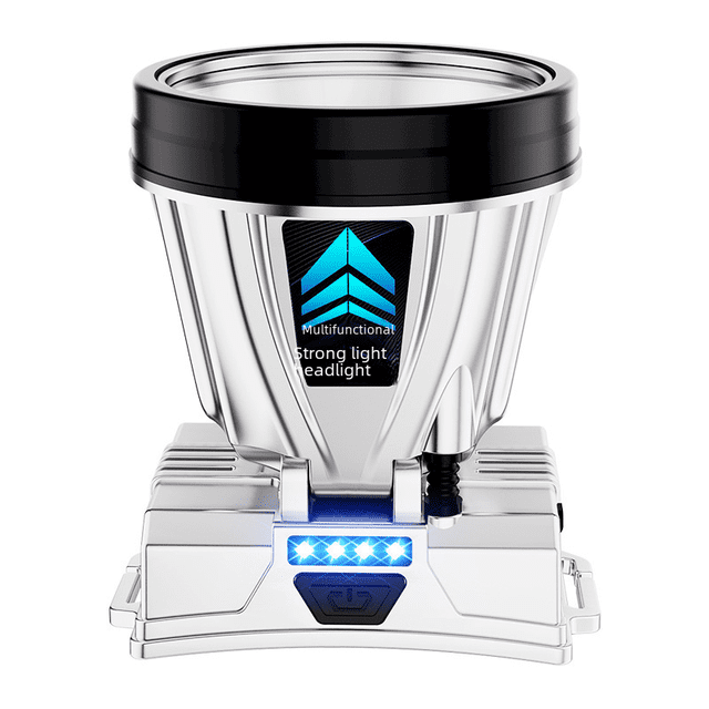 Linterna frontal LED de luz potente y de larga duración, recargable, montada en la cabeza, para pesca nocturna, lámpara de minero, detector de luz para acampar al aire libre