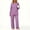 Purple, variant on Xdegoge Womens Casual Two Piece Outfits Crewneck Long Sleeve Tunic Top and Wide Leg Sweatpants Set with Pockets Comfy Relaxed Fit Fall Loungewear Sweatsuits