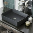 thumbnail image 2 of Concorde Rectangle Ceramic Vessel Sink, Matte Black, 2 of 10