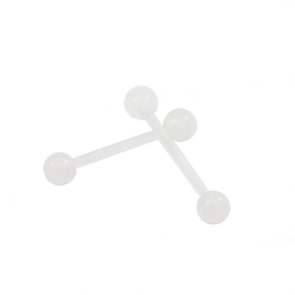 Bio-Flex Straight Barbell 14 Gauge 5/8" Retainer  UV Glow Ball - Pair