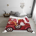 thumbnail image 6 of KLL Truck With Gnomes Print Fleece Throw Blanket, Horizontal Fleece Bedding Cute Soft Blankets Comfy Fleece Flannel Plush Home Decor for Couch & Bed -80"x60", 6 of 9
