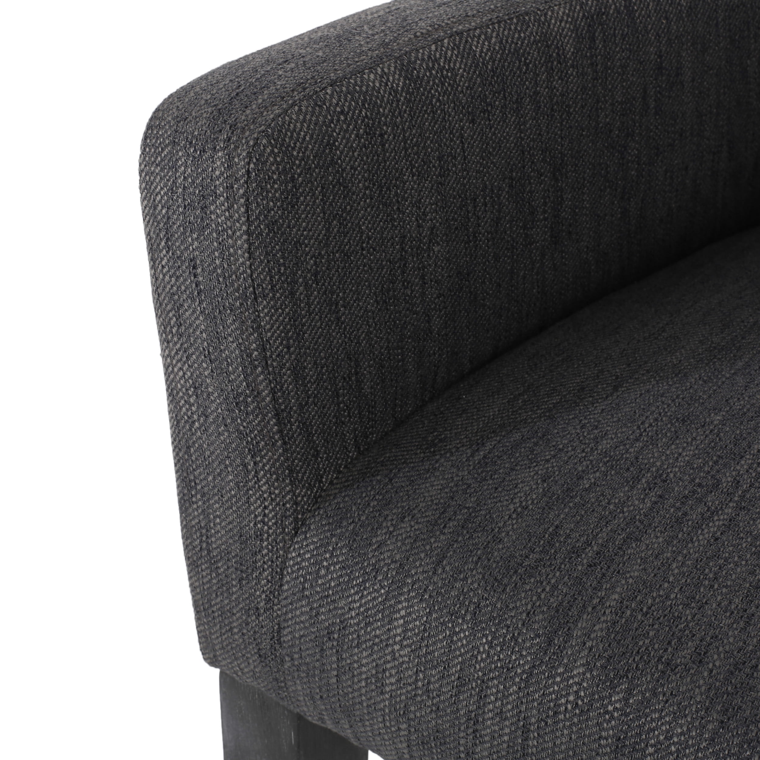Noble House Deville Indoor Fabric Upholstered Wood 30.5 inch Barstools, Set of 2, Charcoal and Gray