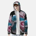 thumbnail image 2 of Fotbe Vipère à Lèvres Bleues et Trois Roses Roses pour Hommes Femmes Veste de Protection Solaire UPF 50+ à Capuche Chemise Rafraîchissante avec Poches Randonnée Plein Air Performance-Xx-Grand, 2 of 7