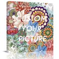 thumbnail image 2 of Boho Floral Wall Art Painting on Canvas, Bohemia Colorful Mandalas Botanical Flower Canvas Art Home Prints Wall Art Framed Modern Artwork for Living Room Bedroom Wall Decor 16x16in, 2 of 9