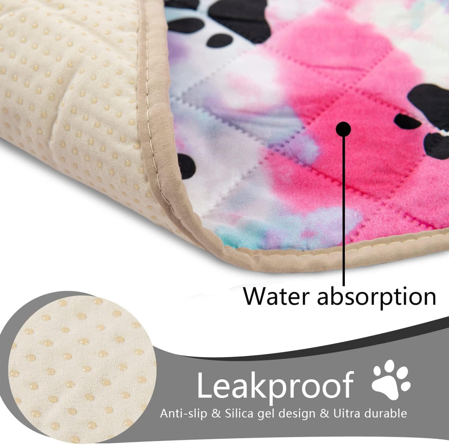 Dog Crate Pads Dog Pee Pads Rugs Washable Dog Pads, Non Slip Puppy Pee Pads for Small Dogs, Waterproof Pet Pad Rug, Dog Whelping Training Pads for Dogs, 2 Pieces, 20"x30"