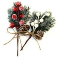 thumbnail image 4 of 10 PCS Berry Stems Pine Branches Evergreen Christmas Berries D鑼卌or Artificial Pine Cones Branch Craft Wreath Pick & Winter Holiday Floral Picks Holly Stem for Decoration DIY Xmas Garland Crafts, 4 of 9