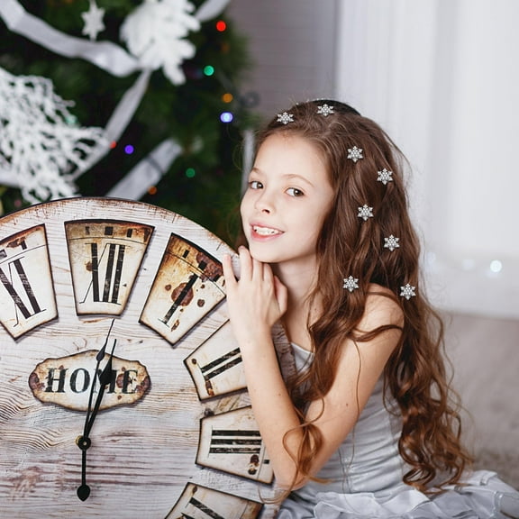 Niceauty 10Pcs Resistant Snowflake Hair Clips for Women Daily Wearing