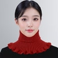 thumbnail image 3 of QASIEATN Womens Cozy Neckerchief Women's Neck Collar All Knitted Collar Warm Double Layer Thickened Neck Protecting Collar Fall Fashion Accessories, 3 of 3
