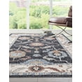 thumbnail image 5 of Rugs.com Eco Traditional Collection Rug – 4' x 6' Charcoal Gray Medium Rug Perfect For Entryways, Kitchens, Breakfast Nooks, Accent Pieces, 5 of 9