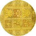 thumbnail image 1 of Ahgly Company Indoor Round Persian Yellow Traditional Area Rugs, 5' Round, 1 of 4