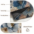 thumbnail image 6 of Large Round Rug 8Ft Washable Non-Slip, Vintage Blue Floral Circle Area Rugs for Living Room Bedroom, Butterflies Watercolor Flower Tan Indoor Floor Mats Carpet Runner for Home Decor, 6 of 8