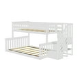 thumbnail image 3 of Twin Over Full Low Bunk With Staircase, White, 3 of 11