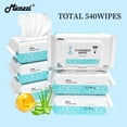 thumbnail image 5 of Mioszzi Fresh Scent Flushable Toilet Wipes, Plant-Based, Hypoallergenic, Septic Safe, 6 Packs, 540 Total Count, 5 of 11