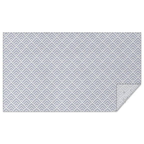 Rectangle Waterproof Tablecloth Purple Geometry Reusable Indoor/Outdoor Durable Table Cover for Kitchen and Dining Room 60 Inch X 102 Inch