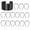 Black, variant on Stcellnmex Plastic No Teeth Fashion Headband, White, 50 Pcs