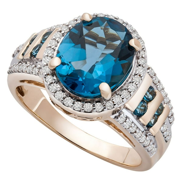 &*&様 BlueTopaz　goldring　Priceless 14K YELLOW GOLD BLUE TOPAZ & DIAMOND6.6 RING SIZE 6.5 SKY | eBay