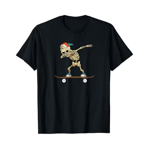 Velto Dabbing Skeleton Skater Tshirt Gift All Size S-5XL