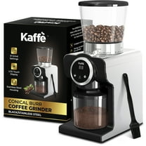 Kaffe Electric Burr Coffee Grinder – 9oz, 31 Adjustable Settings, Conical Burr, Touch Screen w/ Timer & Cup Selector – Stainless Steel Precision Grinder for Home Use