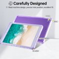 thumbnail image 4 of Allytechgroup Clear Case for iPad 9th/8th/7th Generation 10.2" & iPad Air 3 10.5" (Air 3rd Gen) & iPad Pro 10.5 2017, [Built-in Pencil Holder] Anti Yellowing Slim Shockproof Protective Cover, Purple, 4 of 7