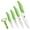 Green, variant on Ceramic Knife Set with Sheath Cover 3", 4", 5", 6" Rust Proof Ceramic Chef Knife + Peeler All in One Knives Vegetable Fruit Slicing Paring (Black）