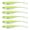 Fluorescent 75mm, variant on 6Pcs Soft Silicone Fishing Lures Floating Baits Fork Tail Swimbaits Lures Artificial Swimbaits for Saltwater Fishing