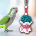 thumbnail image 2 of 1571 Blue Rainbow Tutu Chew M&M Bird Toys - Colorful Natural Shredding Hanging Sola Toy, 2 of 8