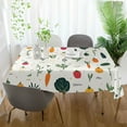 thumbnail image 3 of Yayeee Tablecloths 54" x 54" Rectangle Wrinkle Resistant Party Table Cover, Beige Vegetables Pattern, 3 of 8