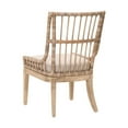 thumbnail image 3 of Benjara Wooden Dining Chair with Woven Rattan, Set of 2, Brown, 3 of 5