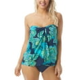 thumbnail image 1 of Coco Reef Contours Brassière Bandeau Tankini, Bleu, 34D, 1 of 1
