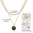 thumbnail image 2 of TURANDOSS Gold Initial Necklace fow Women, Dainty Coin Necklace for Women, 2 of 7