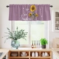 thumbnail image 5 of 3 Piece Kitchen Curtains and Valances Set Violet Sunshine Sunflower Cafe Curtains 24 Inch Length Pastoral Bees Farmhouse Floral Valance & Tier Curtain for Living Room Bedroom Window 54"x18"+27"x24"*2, 5 of 6