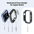 thumbnail image 5 of XiHAMA 2 in 1 Waterproof Case Compatible with Apple Watch Screen Protector 40mm 46mm 41mm 42mm Series 4 5 6 SE/SE 2nd Gen Accessories Built-in Tempered Glass Film Face Protective & PC Bumper Cover, 5 of 7