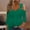Green women plus size cold shoulder top a1, variant on Women Plus Size V Neck Cold Shoulder Eyelet Pullover Tops Casual Fall Winter Solid Trendy Loose Fit Tshirt Cute Comfy Basic Blouses for Work, Blue 2XL