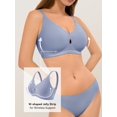 thumbnail image 4 of Bra LUCKMEEY Sin aros, Push Up, inalámbrico, cobertura total, azul, 4 of 7