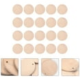 thumbnail image 3 of EeaseMX 100 piezas de un solo agujero para bricolaje, etiquetas de virutas de madera redondas de madera maciza, colgantes de virutas de madera para bricolaje, 3 of 7