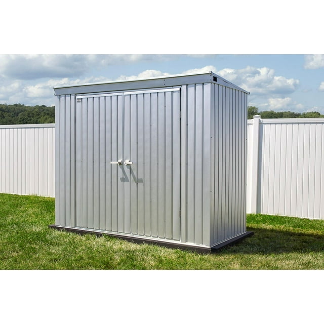 Arrow Elite Steel Storage Shed, 8x4, Galvalume