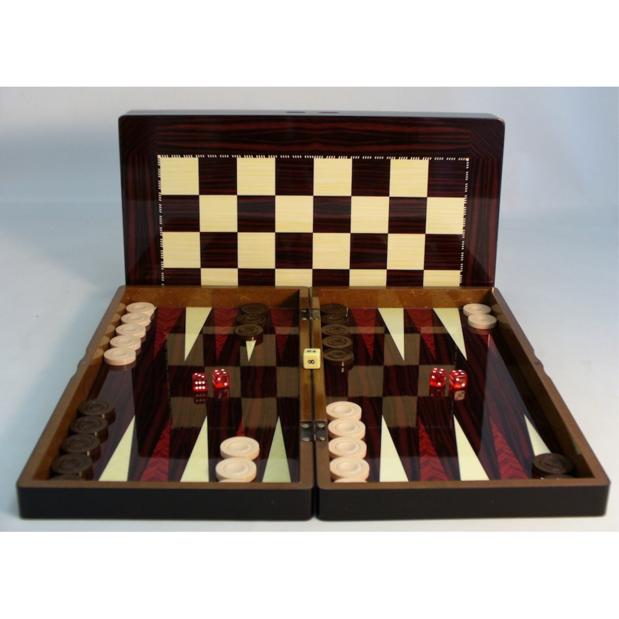 Ebros Gift Large 19" by 19" Wooden Black and White Chess Board With Wood Borders 