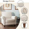 thumbnail image 6 of TrumanPick Linen Accent Chairs Upholstered Armchair with Nail-Head Trim Cozy Arm Chair for Living Room Bedroom,Beige, 6 of 6