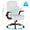 White, variant on CloudRest Pro Office Chair, 400LBS Wide Seat Ergonomic Computer Desk Chair High Back Executive Leather Chair Adjustable Task Chair Lumbar Back, Black