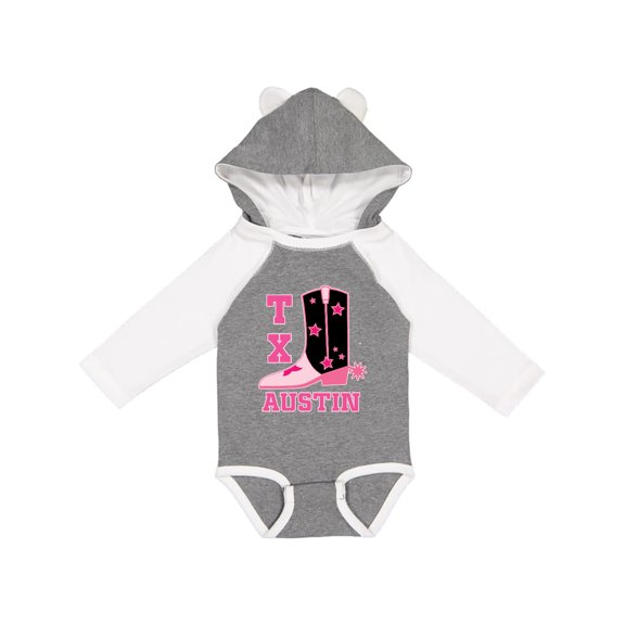 Inktastic Austin Texas cowgirl Girls Long Sleeve Baby Bodysuit