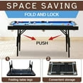 thumbnail image 3 of 5.3 ft Portable Pool Table – Foldable Billiard Table with Complete Accessories for Indoor & Outdoor Game Rooms, 3 of 7