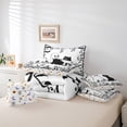 thumbnail image 5 of Feelyou Kawaii Cartoon Ghost Twin Bedding Sets 7-Piece for Kid, Cute Cat Kitten Bedding Comforter Set, White Black Halloween Reversible Sheet Sets, Luxury Bedroom Decor, 5 of 7