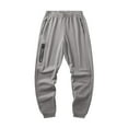 thumbnail image 1 of Pantalones largos para hombre, informales, para uso diario, para exteriores, playa, holgados, ligeros y transpirables, de poliéster., 1 of 7