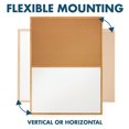 thumbnail image 4 of Quartet Boards S554 4 x 3 in. Combination Whiteboard-Cork Bulletin Board, 4 of 7