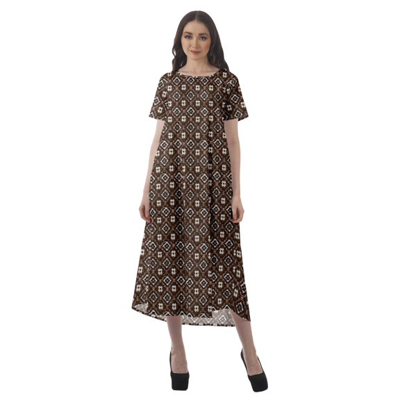 Moomaya Women Casual Printed Cocktail Summer Dresses Wedding Clothing