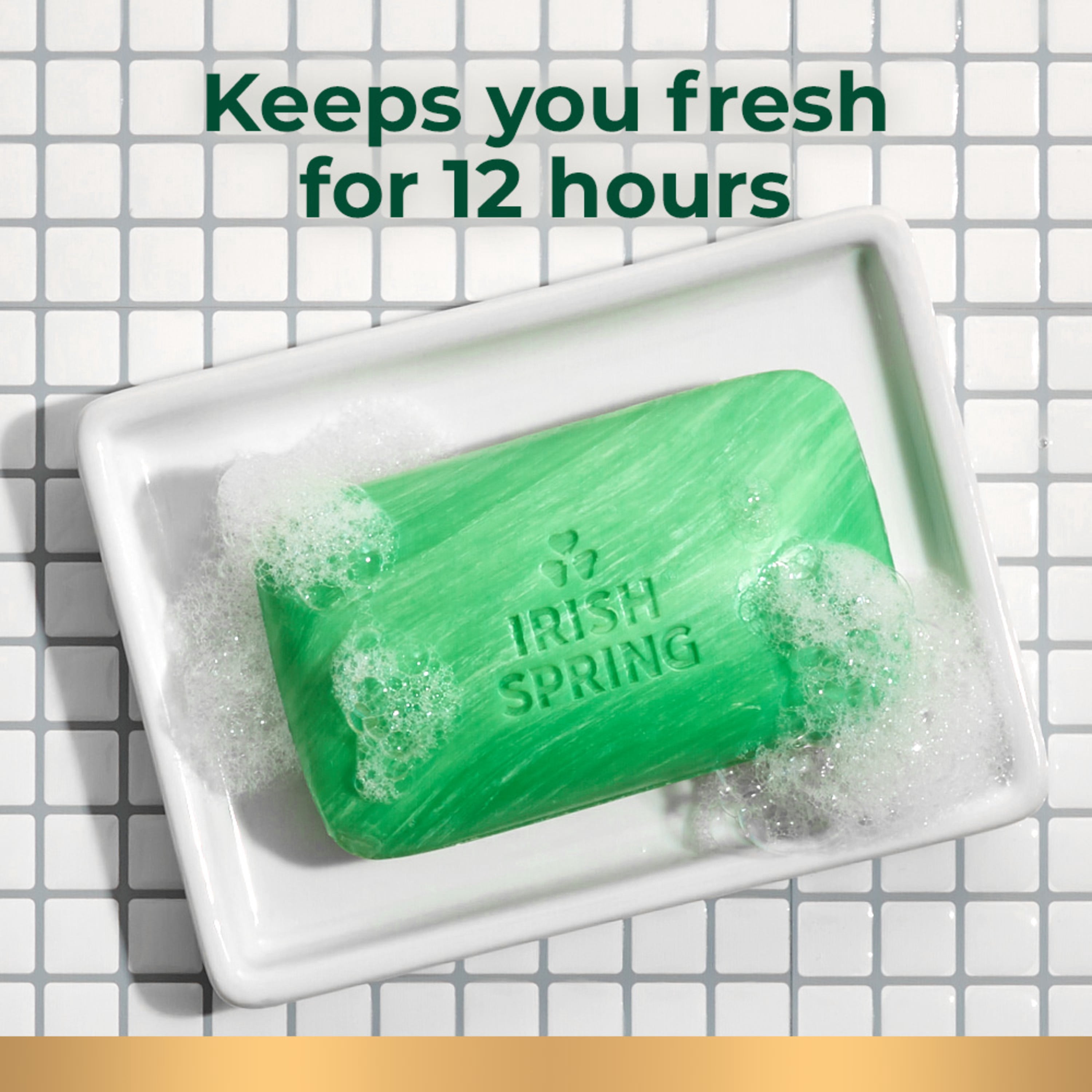 Irish Spring Sport Strength Antibacterial Bar Soap for Men, 8 Pack, 3.7 Oz Soap Bars