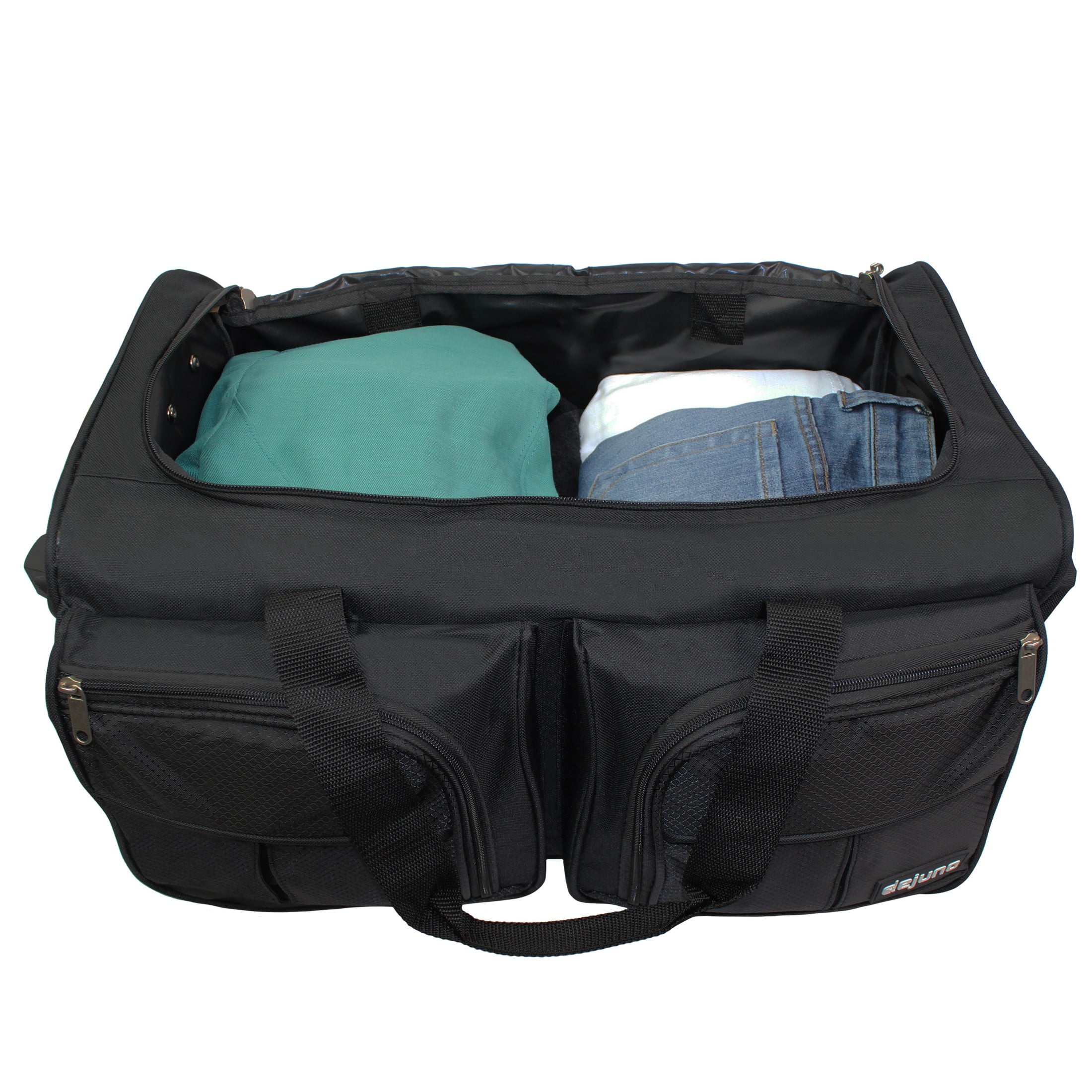 Hipack 20-Inch Carry-On Rolling Duffle Bag - Black