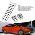 thumbnail image 4 of Cubierta De Almohadilla Del Pedal De Automóvil, Reemplazo De Almohadillas Antislipas De Goma De Acero Inoxidable Para , Sonata, Santa Fe Con Nexo, Palisade, IX35 IX45, Genesis,, 4 of 7